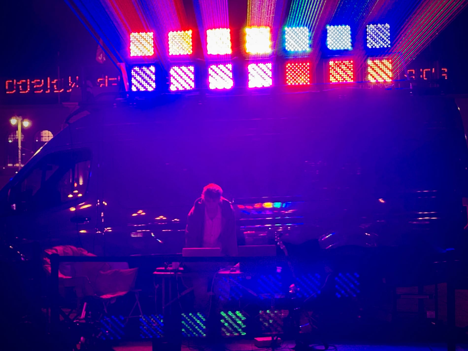 Lighting console during a night test